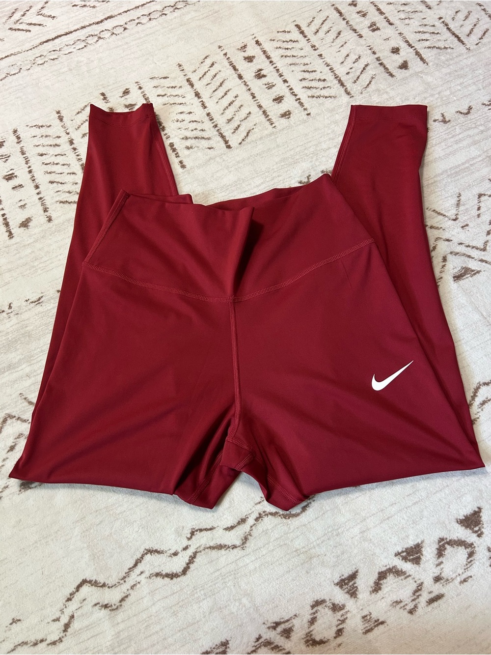 Nike Dri-FIT Red High Waisted Leggings Size Large Athletic NWOT - Picture 3 of 5